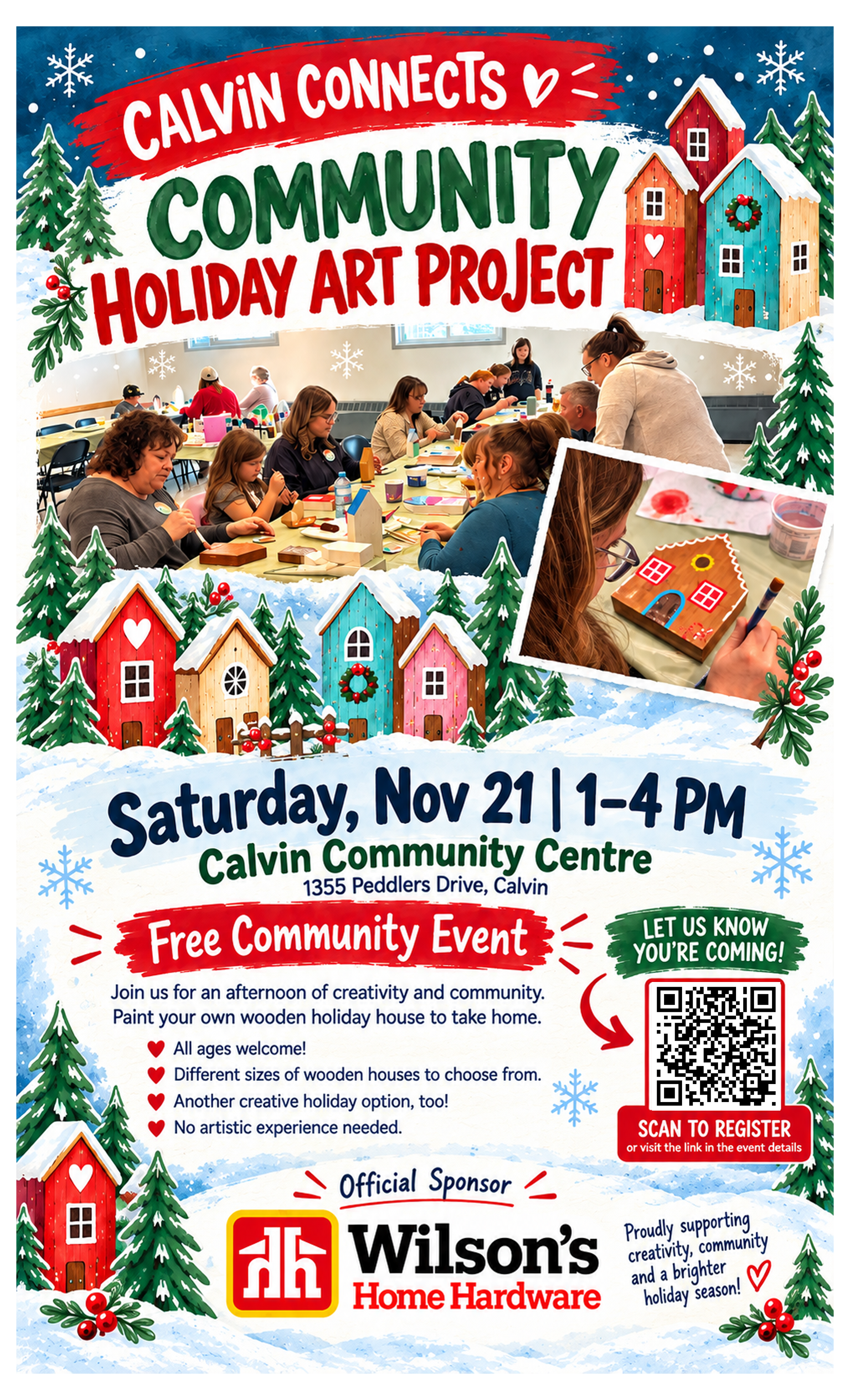 Poster Calvin Connects Community Holiday Art Project